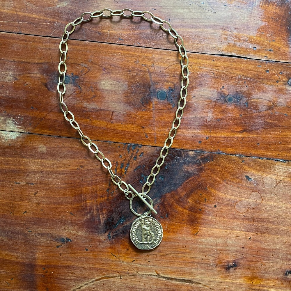 Gold coin necklace